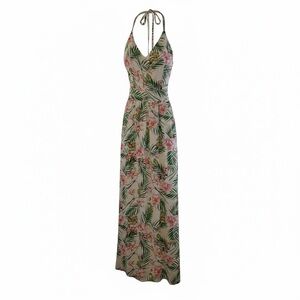 Floral Halter Maxi Dress